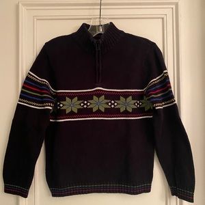 Talbots Kids Navy Blue cotton knit sweater. Boys !0